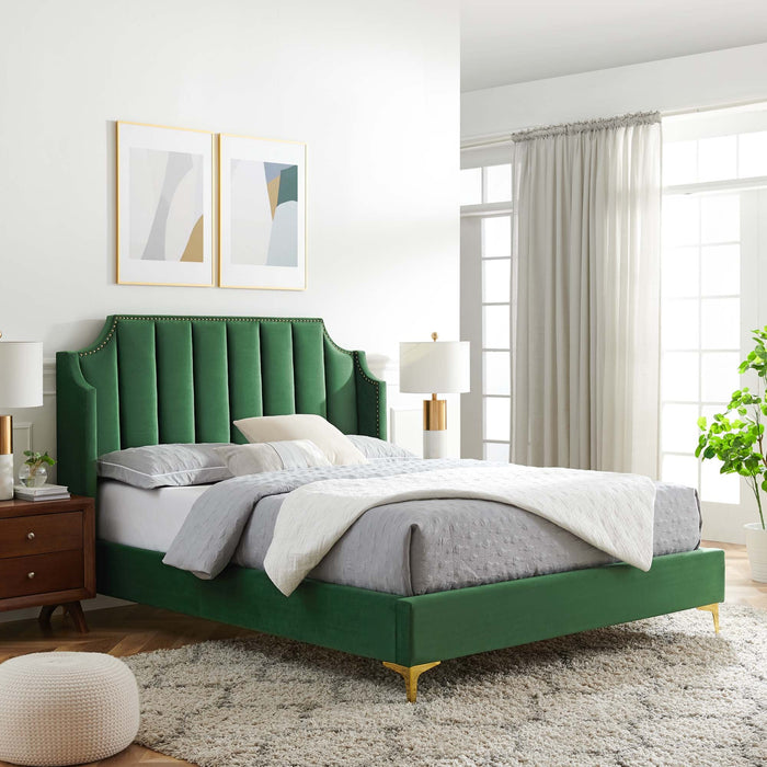 Daniella Performance Velvet Platform Bed