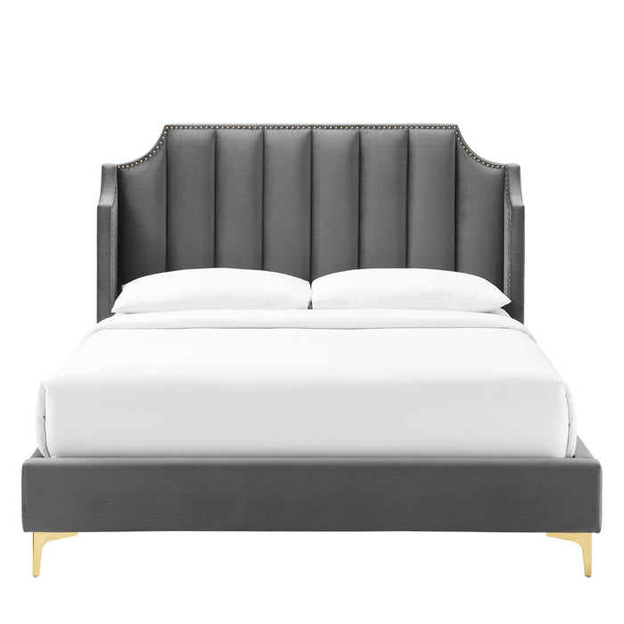 Daniella Performance Velvet Platform Bed