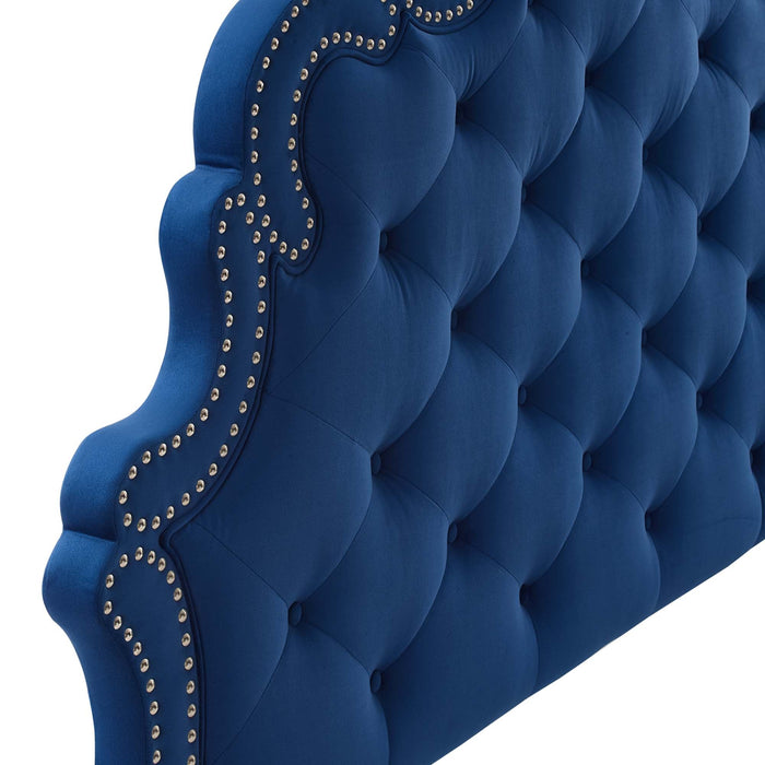 Arabella Button-Tufted Performance Velvet Headboard