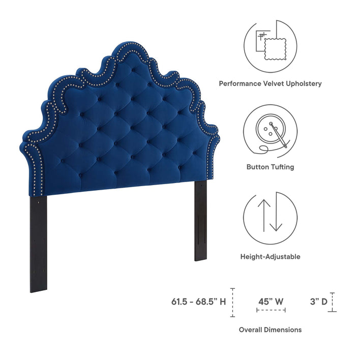 Arabella Button-Tufted Performance Velvet Headboard