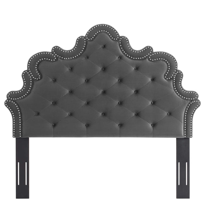 Arabella Button-Tufted Performance Velvet Headboard