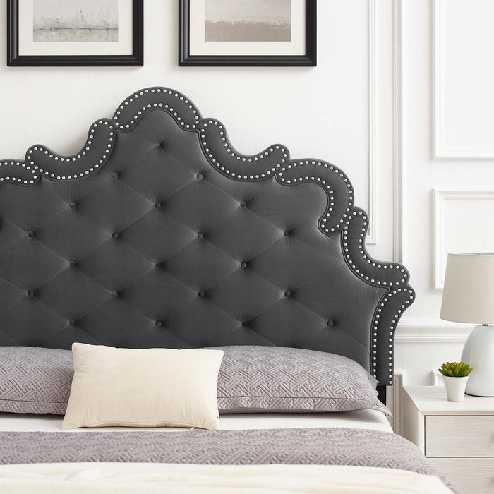 Arabella Button-Tufted Performance Velvet Headboard