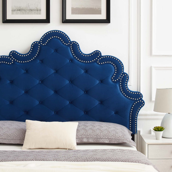 Arabella Button-Tufted Performance Velvet Headboard