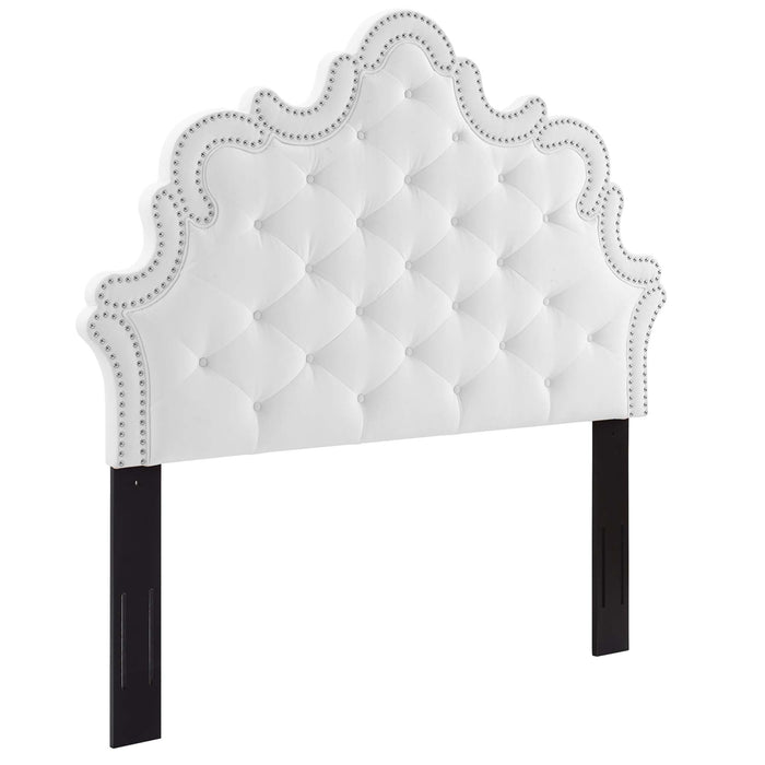 Arabella Button-Tufted Performance Velvet Headboard