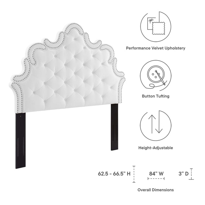 Arabella Button-Tufted Performance Velvet Headboard