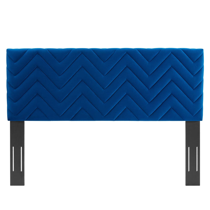 Mercy Chevron Tufted Performance Velvet Headboard