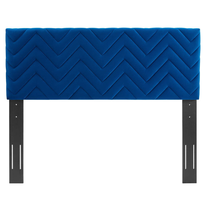 Mercy Chevron Tufted Performance Velvet Headboard