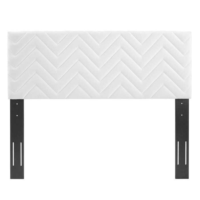 Mercy Chevron Tufted Performance Velvet Headboard