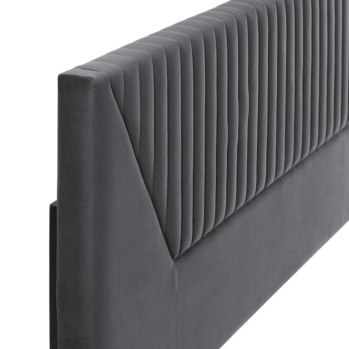 Patience Channel Tufted Performance Velvet Headboard