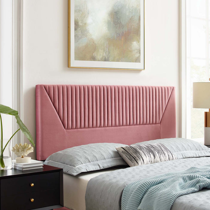 Patience Channel Tufted Performance Velvet Headboard