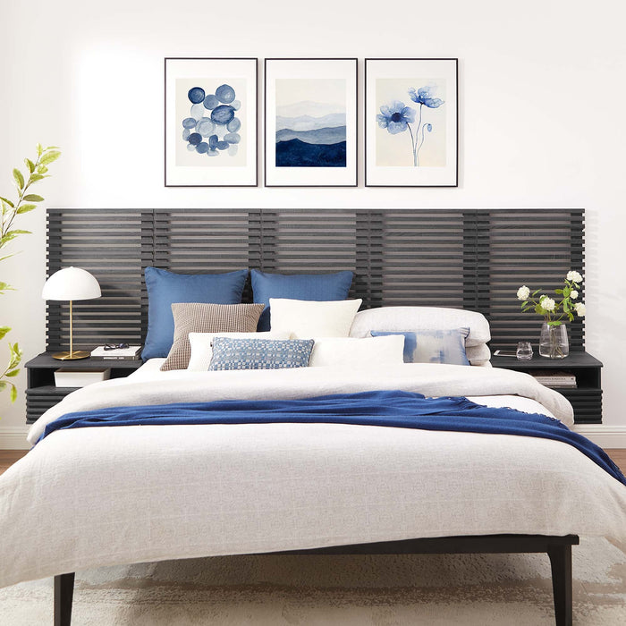 Render Wall Mount Headboard and Modern Nightstands