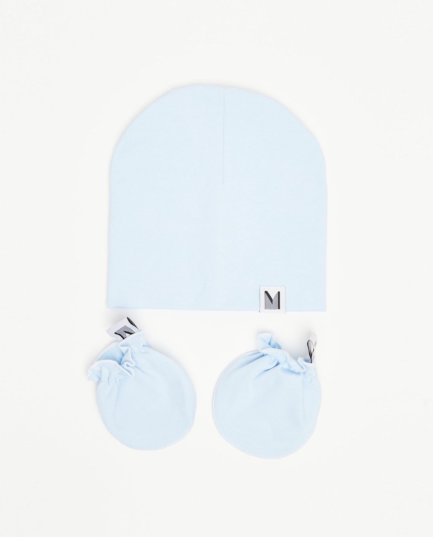 Duo Newborn Cotton Beanie and Mittens Vintage