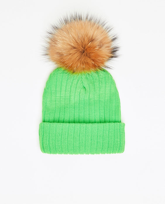 Tuque Adulte Doublée | Adult Knit Beanie VERT NEON - Mpompon