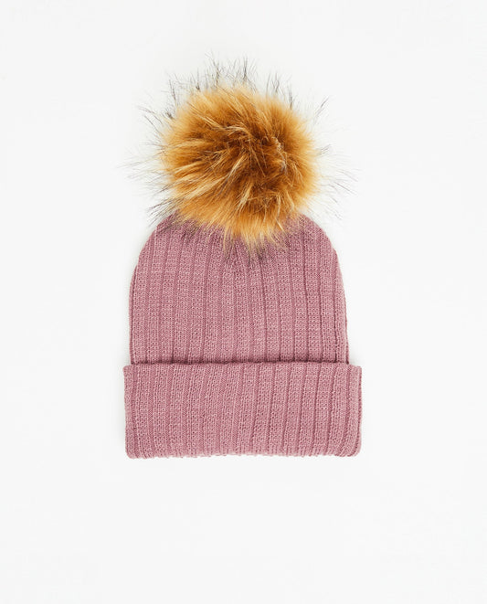 Kid Knit Beanie Lila - Vegan