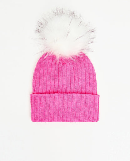 Knit Beanie Fuschia