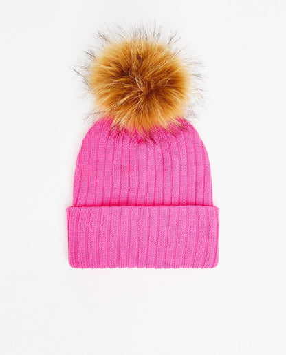 Knit Beanie Fuschia