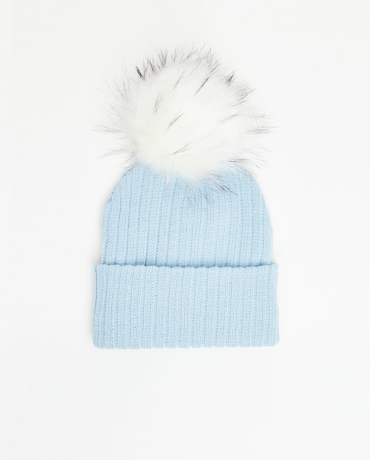 Tuque Enfant Doublée Bleu Bébé - Vegan