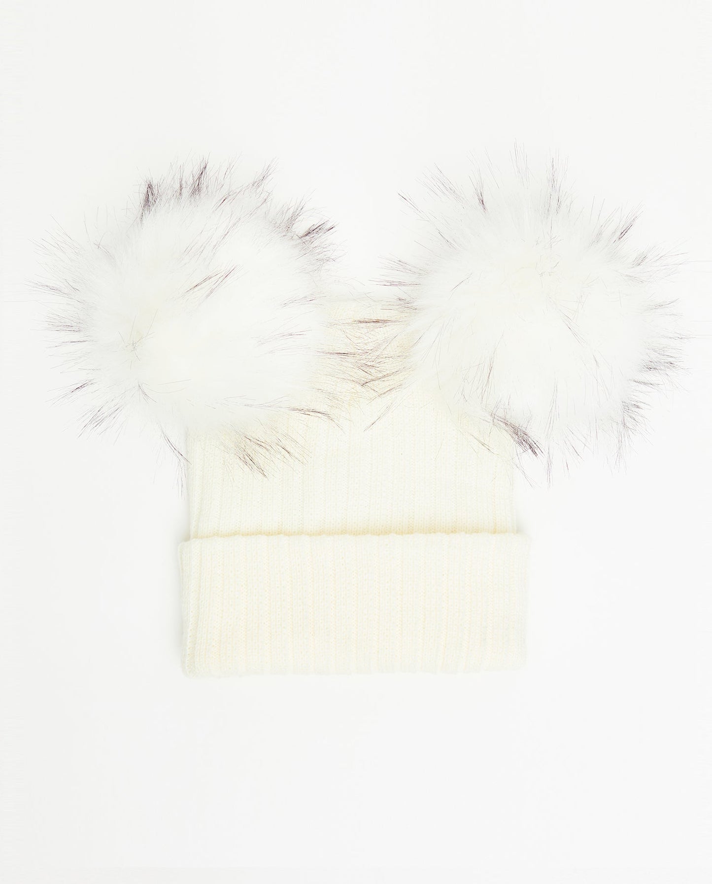 Knit Teddy Bear Beanie - Vegan Pom