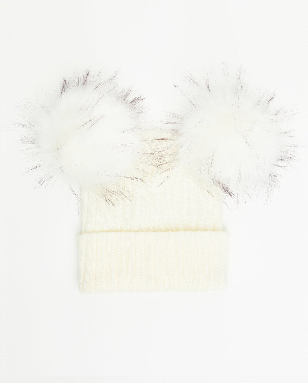 Tuque Pré-Ado Ourson Doublée Blanc - Vegan