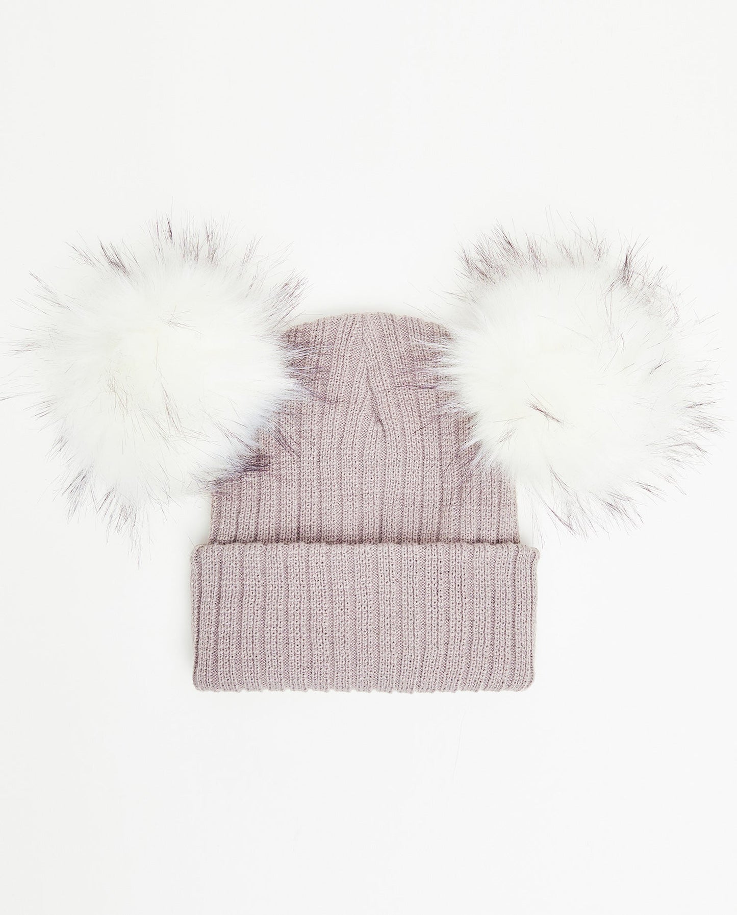 Knit Teddy Bear Beanie - Vegan Pom