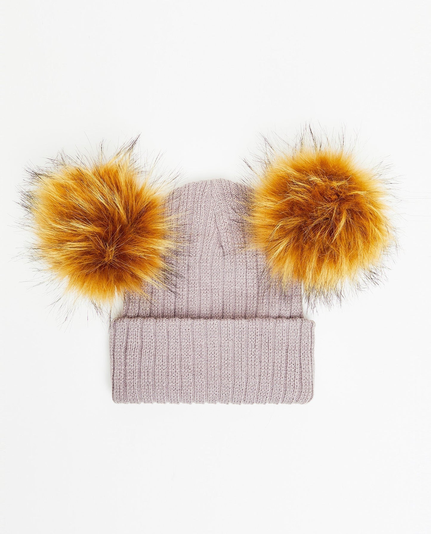 Knit Teddy Bear Beanie - Vegan Pom