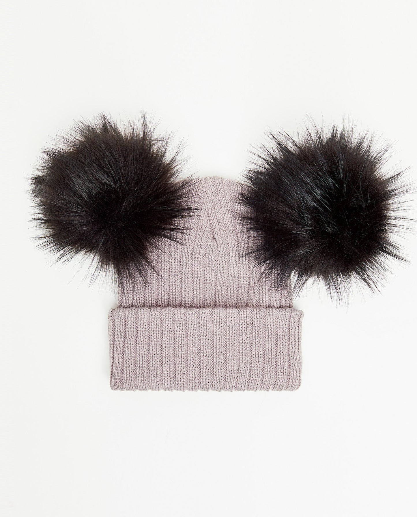 Knit Teddy Bear Beanie - Vegan Pom