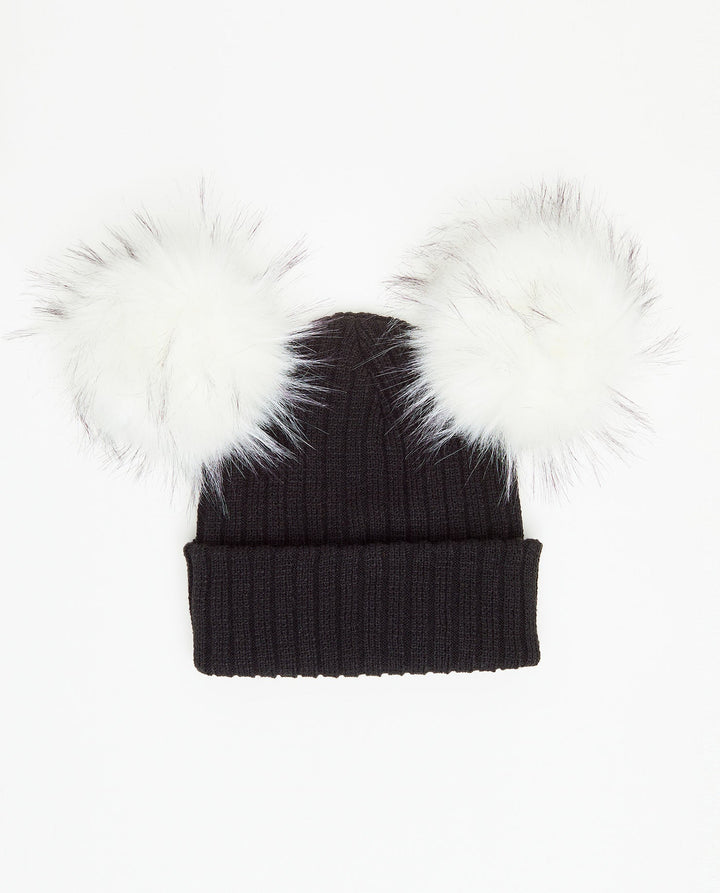 Tuque Pré-Ado Ourson Doublée Noir - Vegan