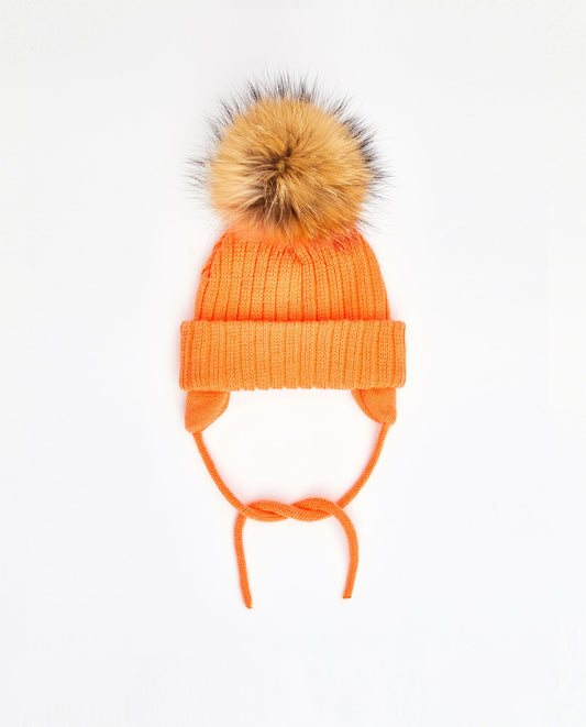 Tuque Enfant Doublée avec Cordons Fire Burning