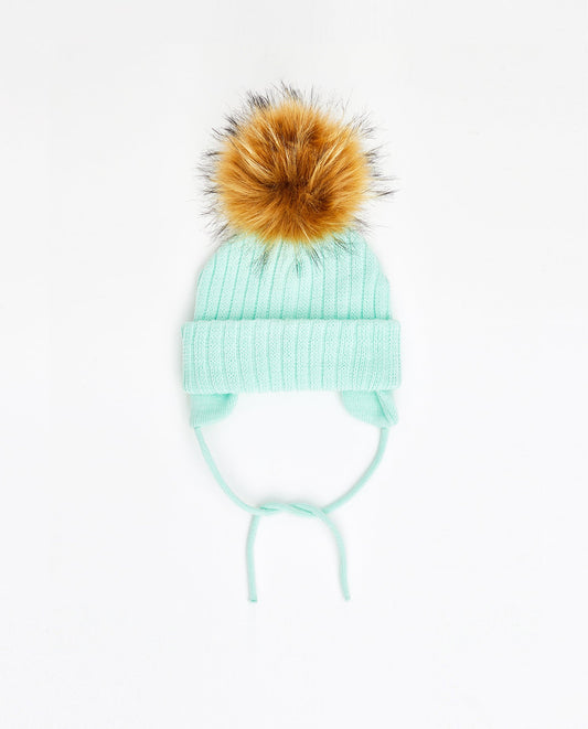 Tuque Bébé Doublée Aqua - Vegan