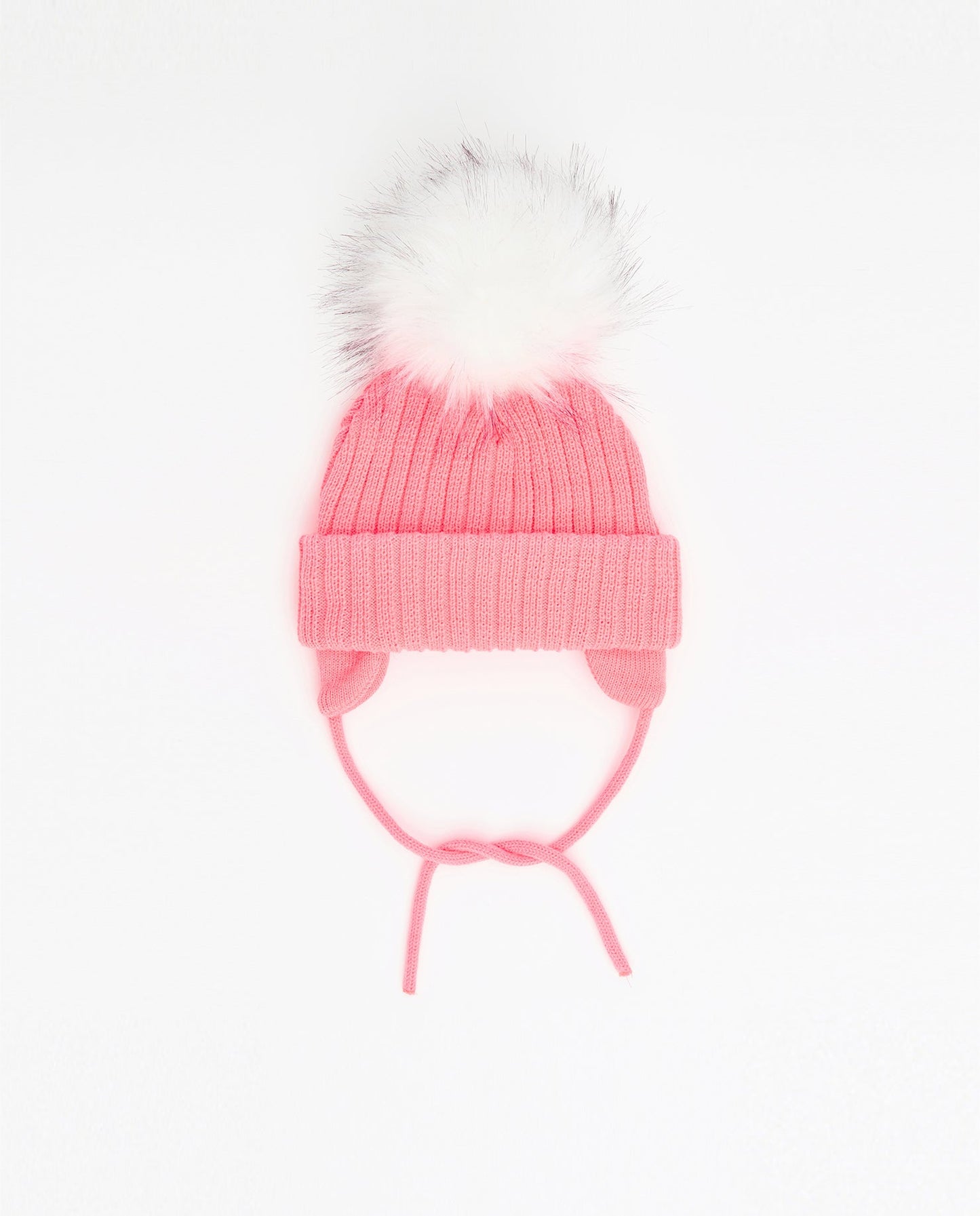 Tuque Enfant Doublée avec Cordons Flamingo - Vegan