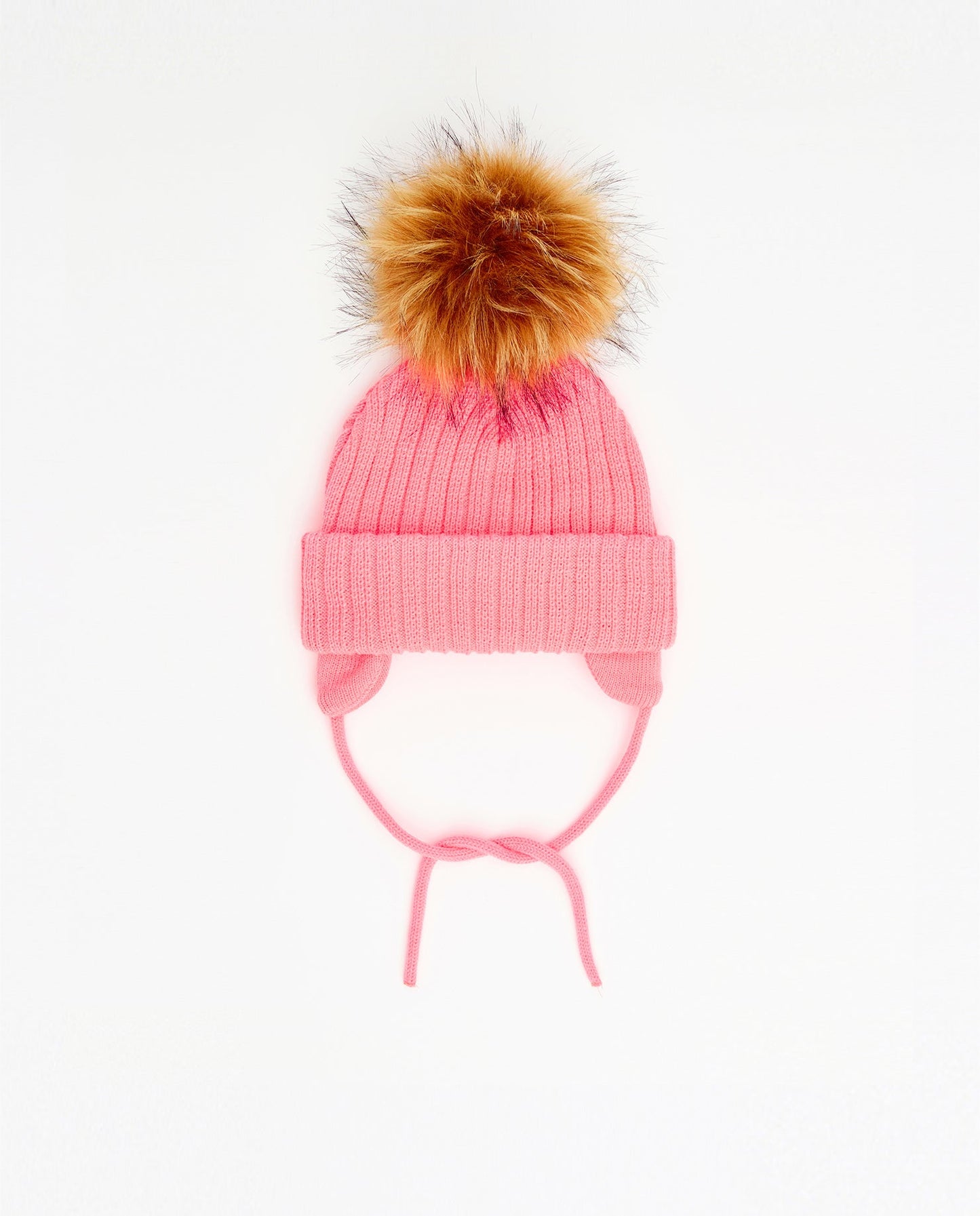 Tuque Enfant Doublée avec Cordons Flamingo - Vegan