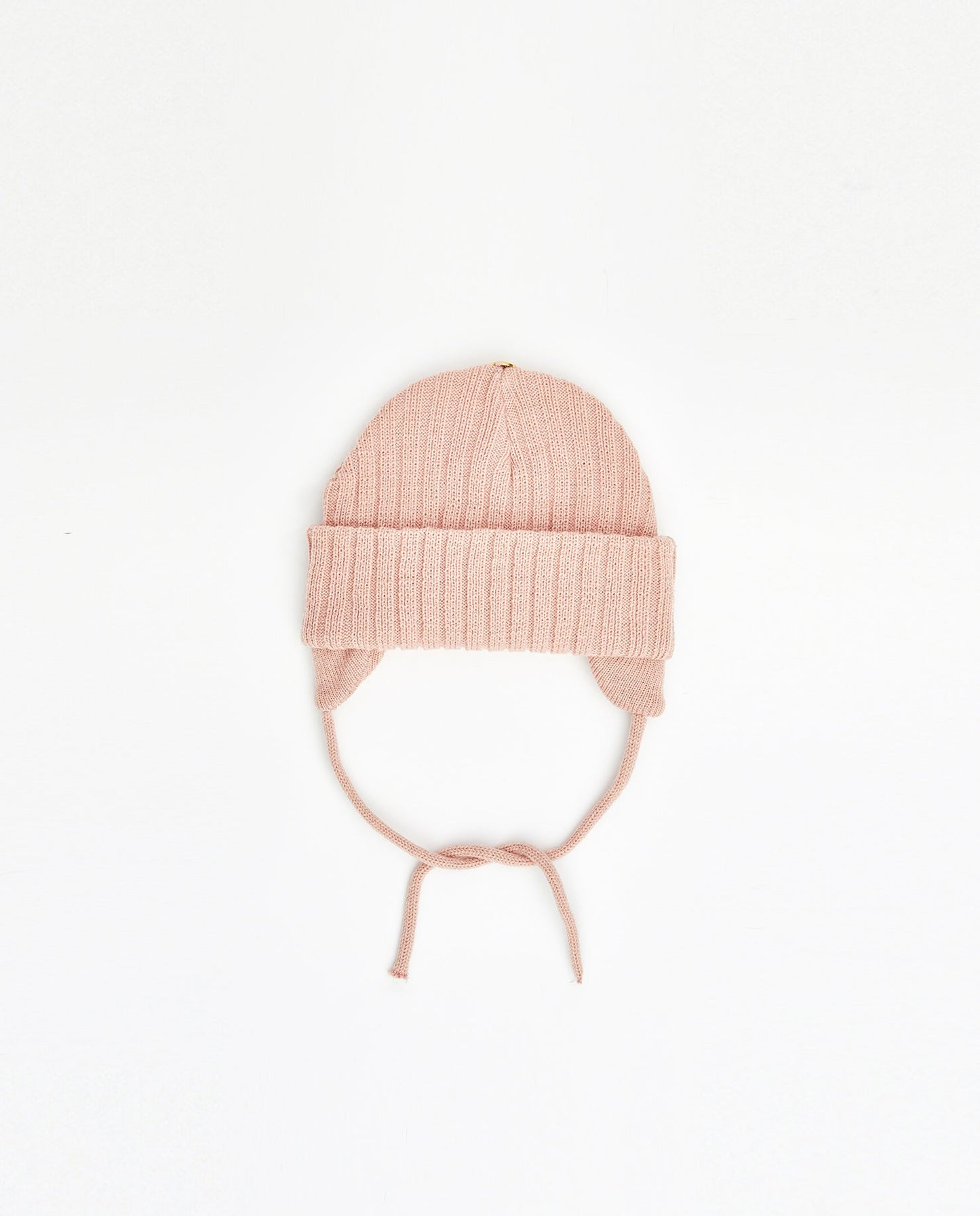 Knit Beanie - No Pom - Kid 2-6T w/ Drawstrings