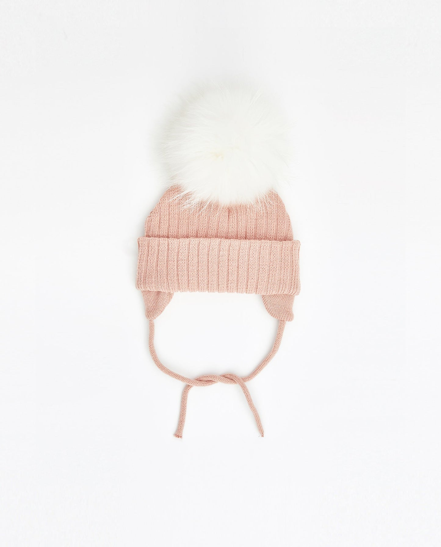 Tuque Bébé Doublée Rose Mat