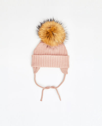 Knit Beanie Matte Pink