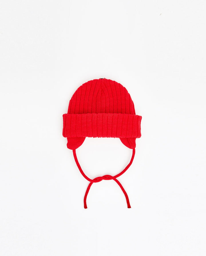 Bonnet en tricot - Sans pompon - Enfant 2-6T avec cordons de serrage 