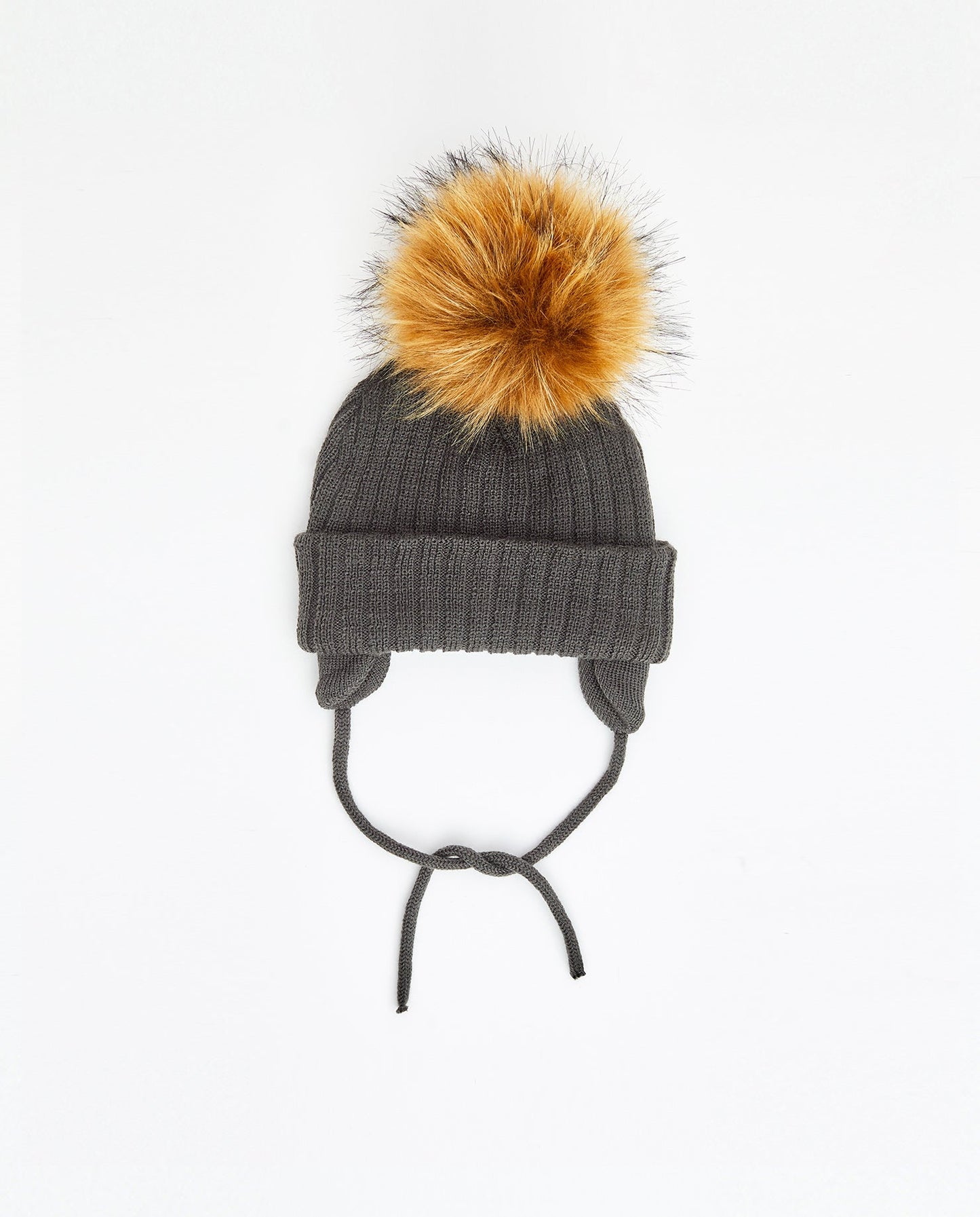 Tuque Nouveau-Né Doublée Charcoal - Vegan