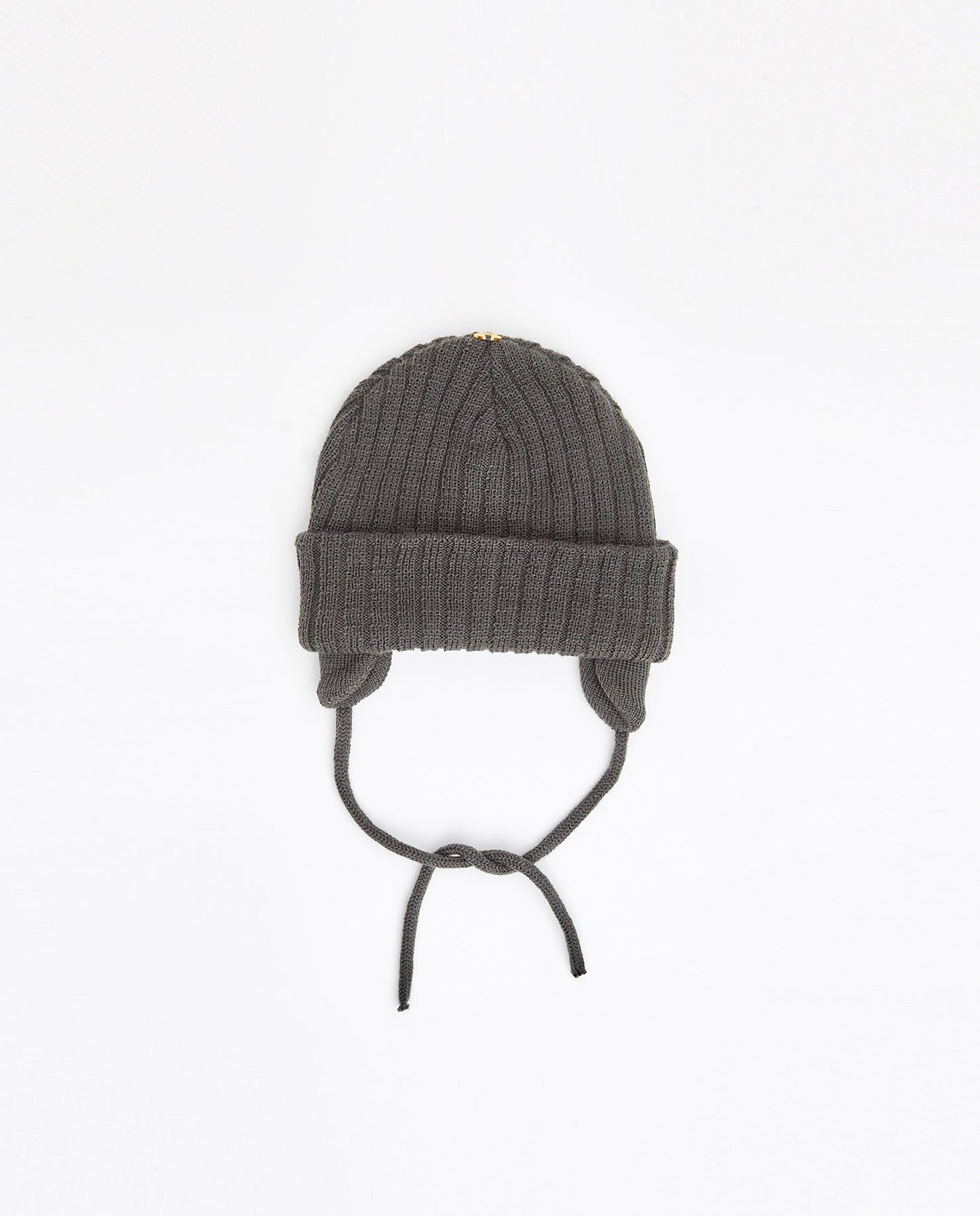 Knit Beanie - No Pom - Kid 2-6T w/ Drawstrings