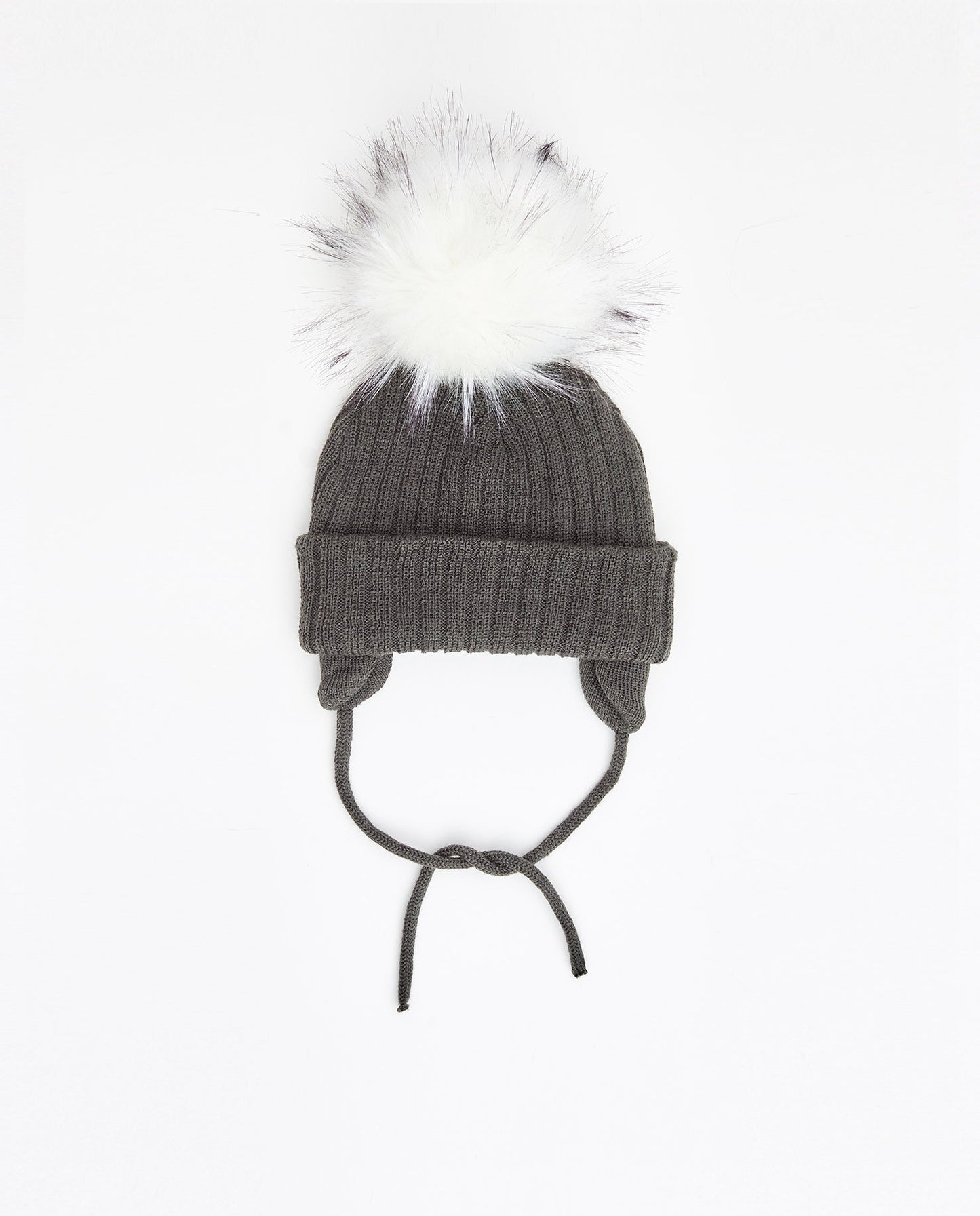 Tuque Nouveau-Né Doublée Charcoal - Vegan