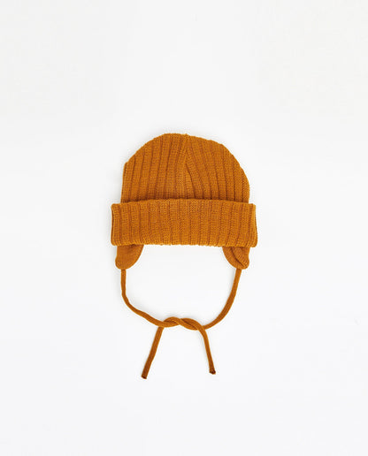 Knit Beanie - No Pom - Kid 2-6T w/ Drawstrings