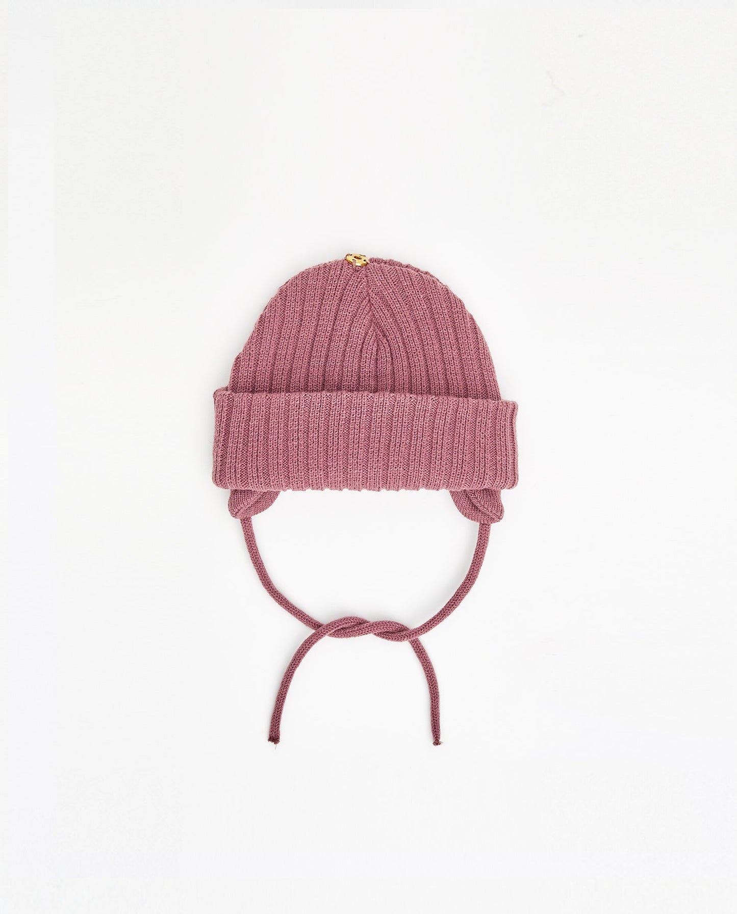 Bonnet en tricot - Sans pompon - Enfant 2-6T avec cordons de serrage 