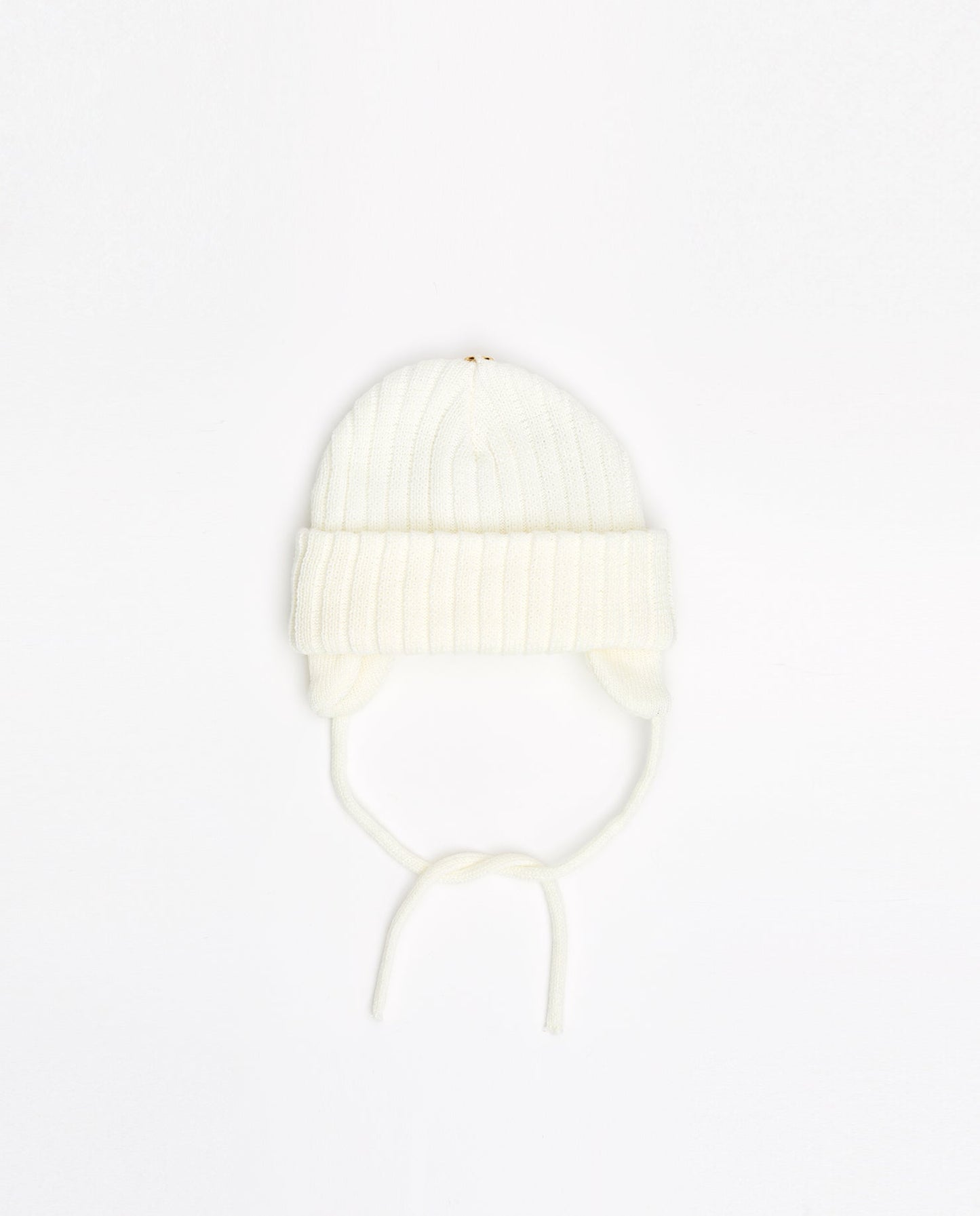 Bonnet en tricot - Sans pompon - Enfant 2-6T avec cordons de serrage 