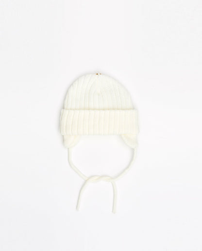 Knit Beanie - No Pom - Kid 2-6T w/ Drawstrings