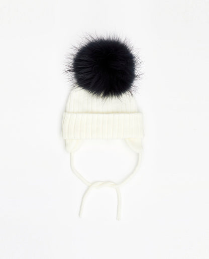 Knit Beanie Blanc