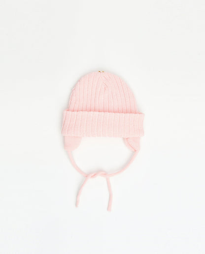 Knit Beanie - No Pom - Kid 2-6T w/ Drawstrings