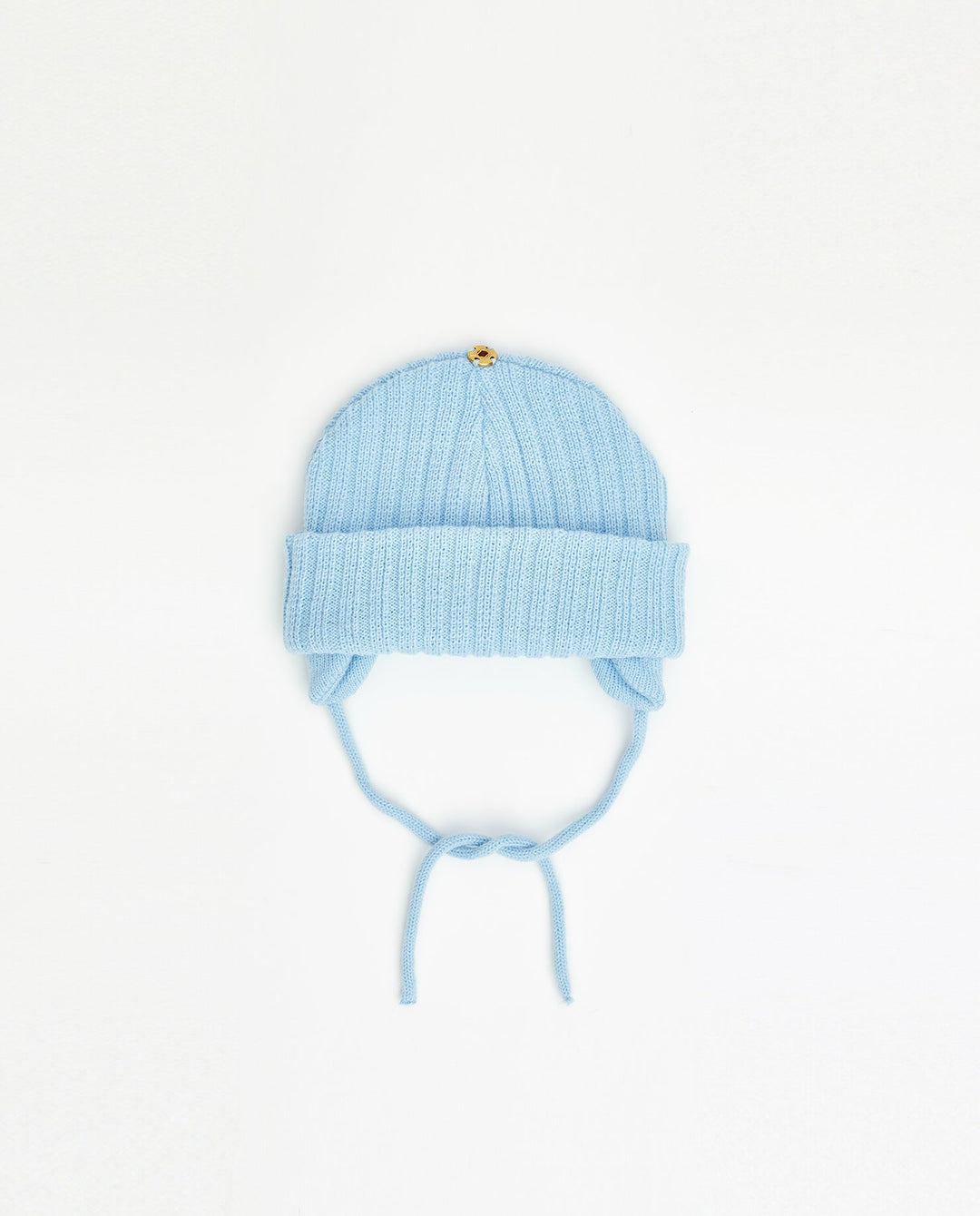 Bonnet en tricot - Sans pompon - Enfant 2-6T avec cordons de serrage 