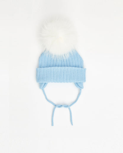 Knit Beanie Baby Blue