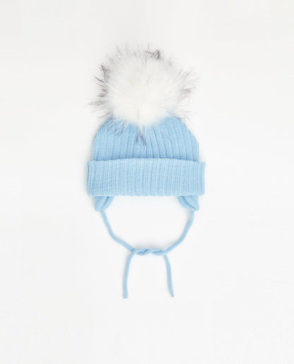 Knit Beanie Baby Blue