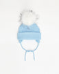 Tuque Enfant Doublée avec Cordons Baby Blue - Vegan