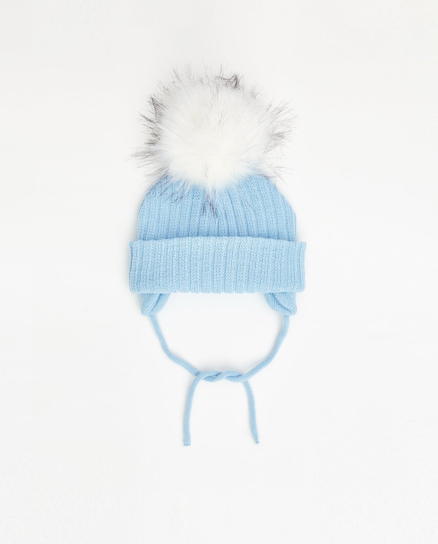 Tuque Nouveau-Né Doublée Bleu Bébé - Vegan