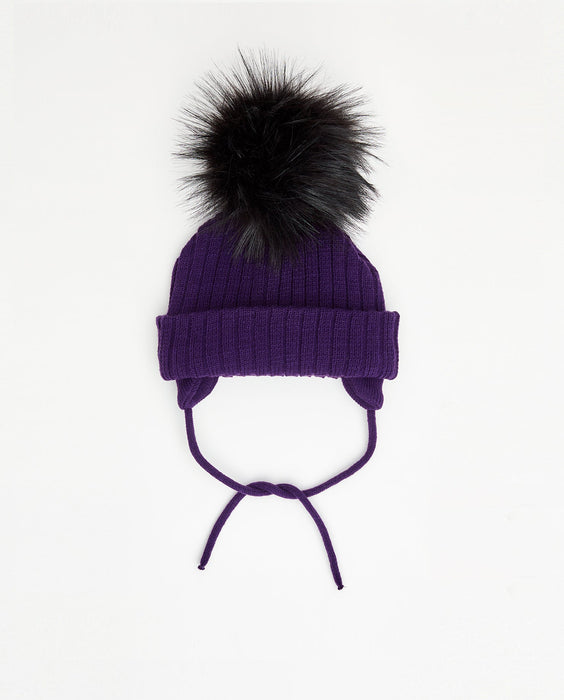 Knit Beanie Aubergine